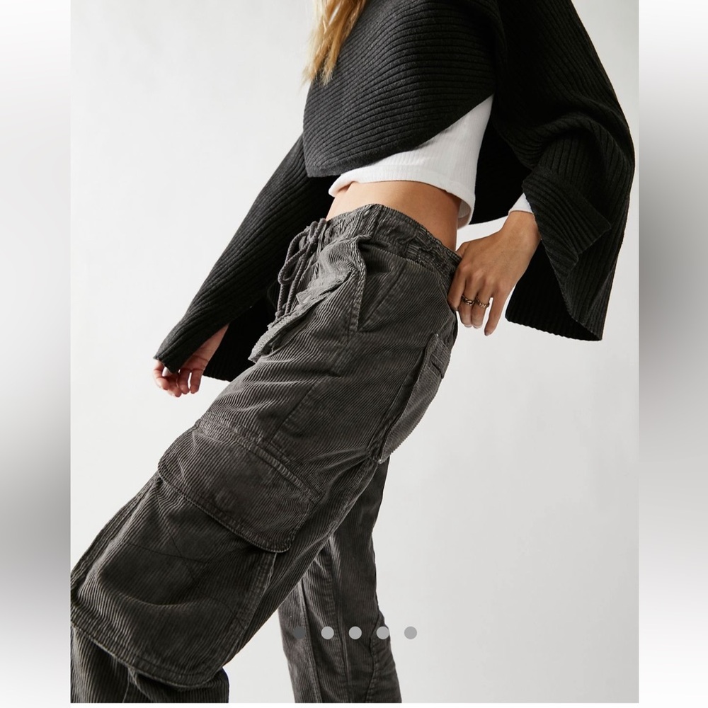 Free People chocolate brown corduroy Cargo Pants